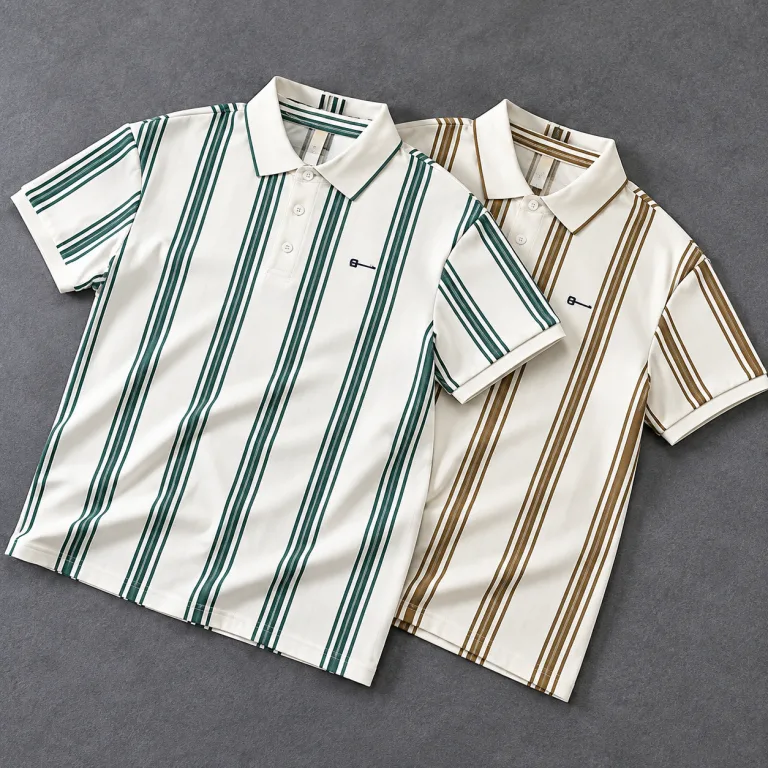 Premium China Fabric Striped Polo Shirt